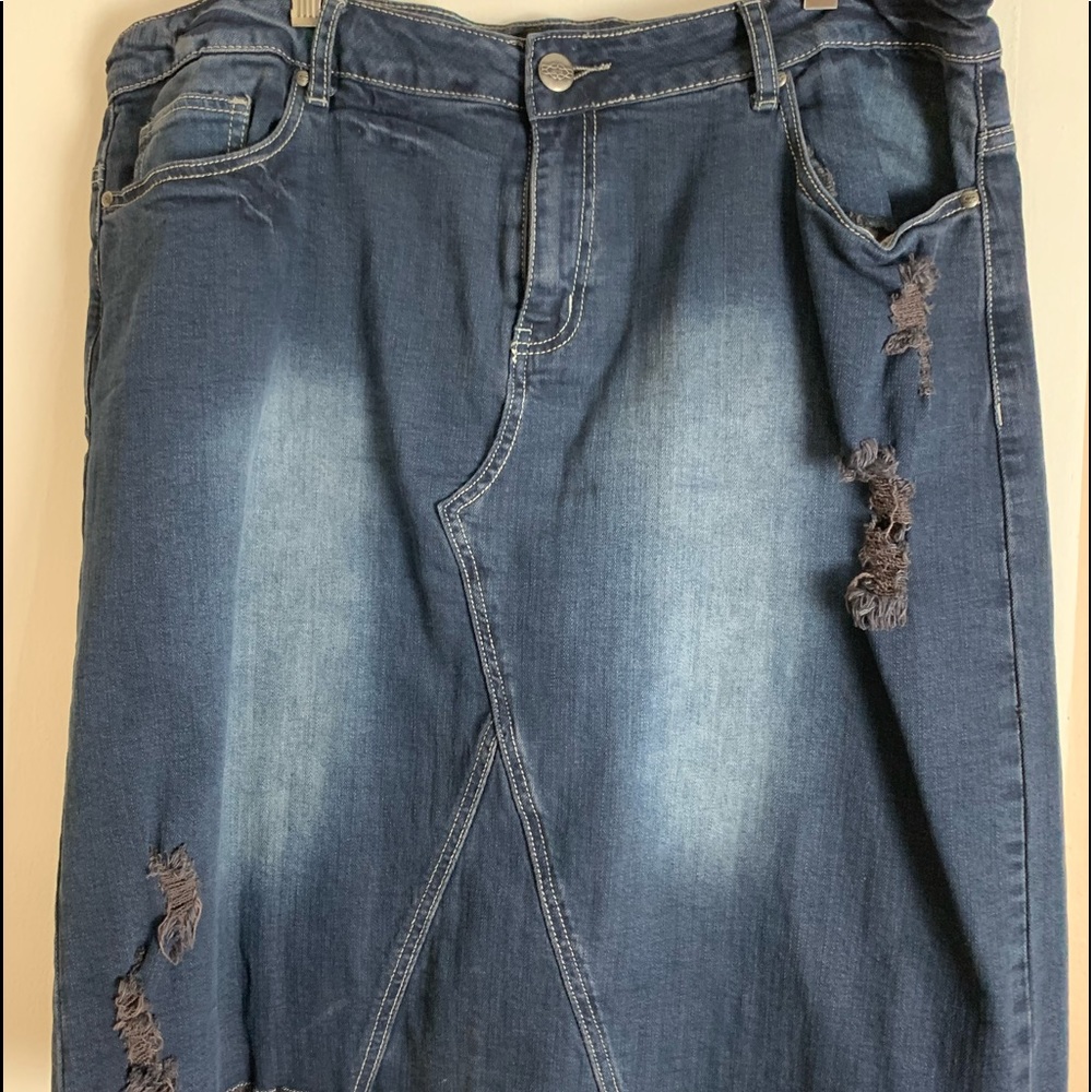 Ashley Stewart Denim Skirt